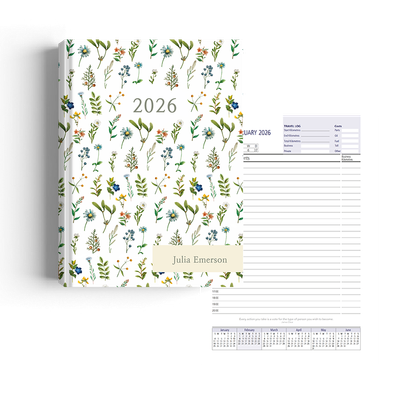 Show details for Mini Florals Diary A4