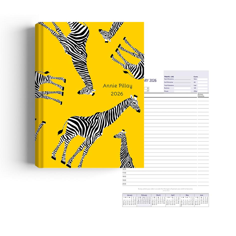 Show details for Zippy Yellow Gerry Diary A5 