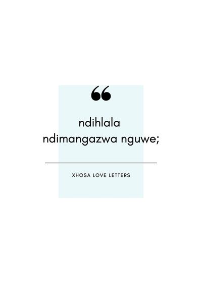 Show details for Xhosa Love Letters 