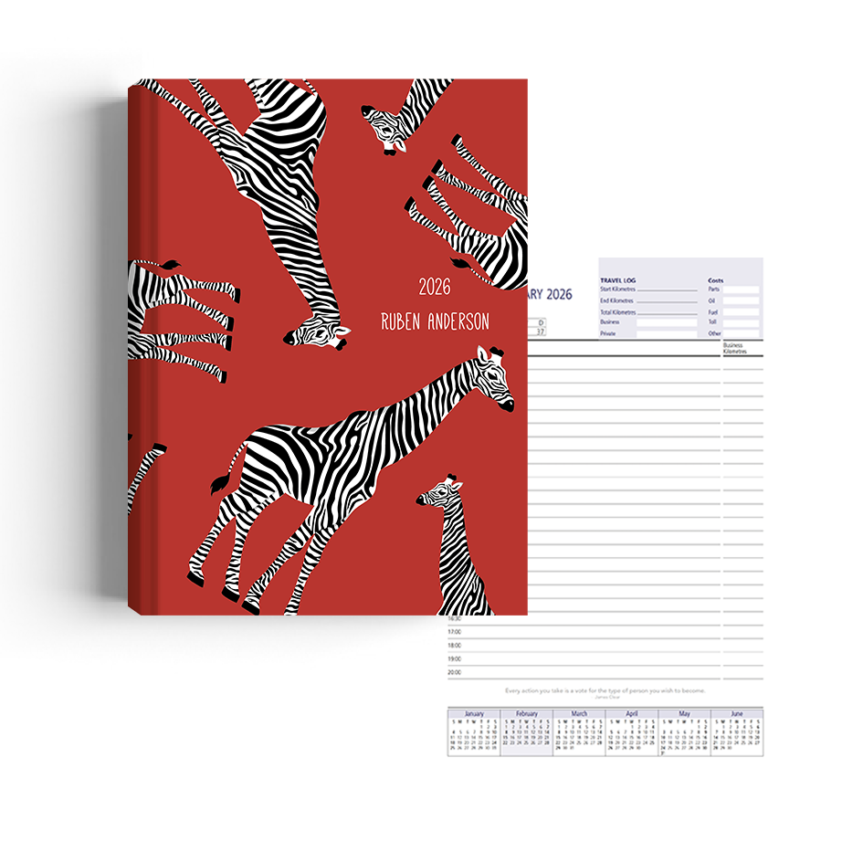 Show details for Zippy Red Gerry Diary A5 