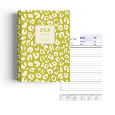 Show details for Leopard Lime Diary A5 