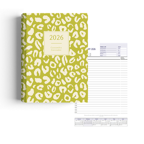 Show details for Leopard Lime Diary A5 