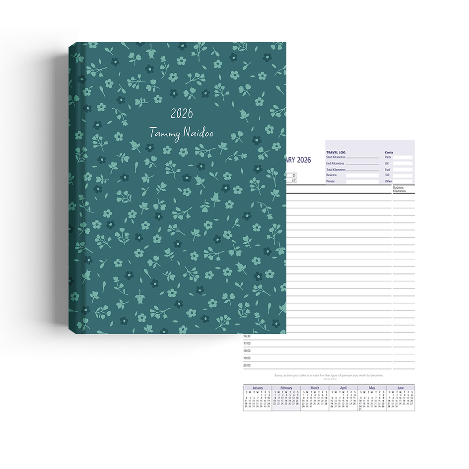 Show details for Ditsy Blue Diary A5 