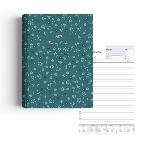 Show details for Ditsy Blue Diary A5 