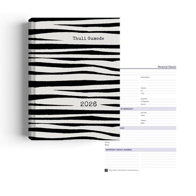 Show details for Zippy Zebra Diary A5 