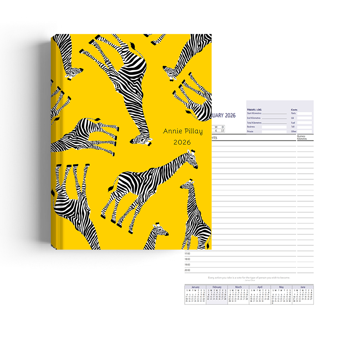 Show details for Zippy Yellow Gerry Diary A4