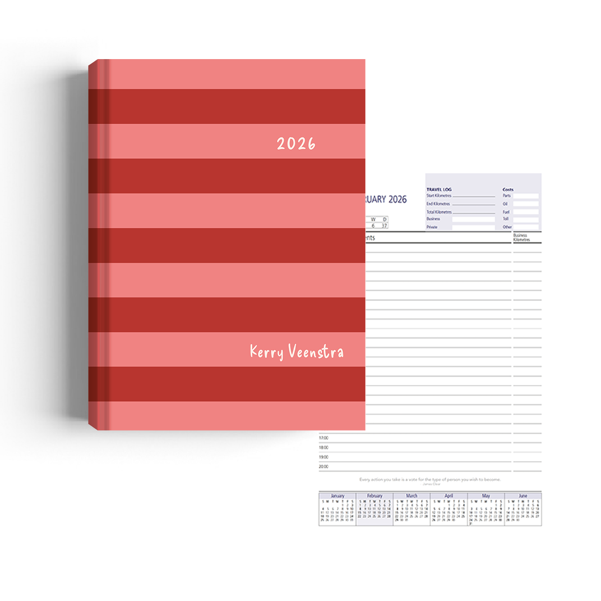 Show details for Candy Stripes Diary A4
