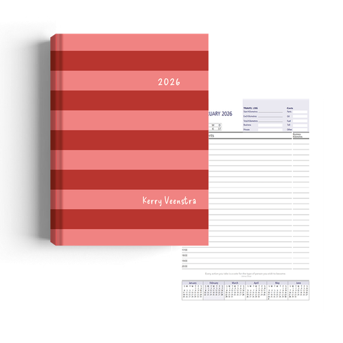 Show details for Candy Stripes Diary A4