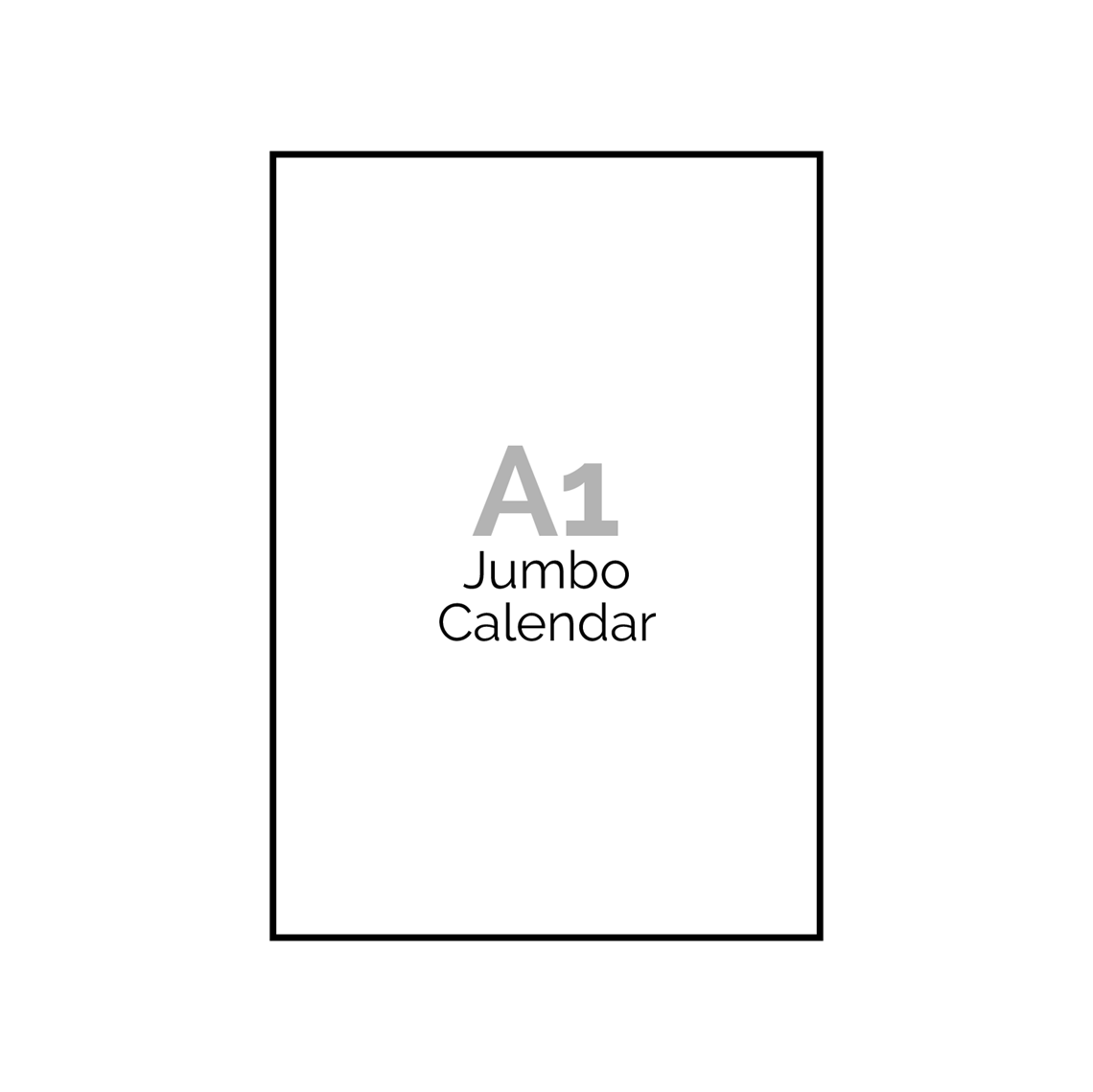 Show details for A1 Jumbo Calendar Template