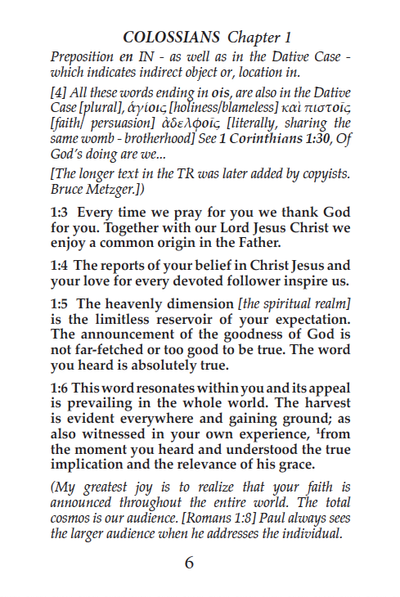 Show details for Colossians