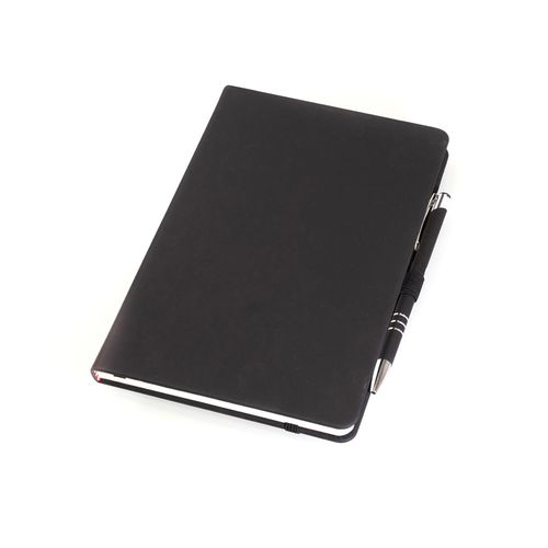 Show details for Black A5 Notebook and Pen